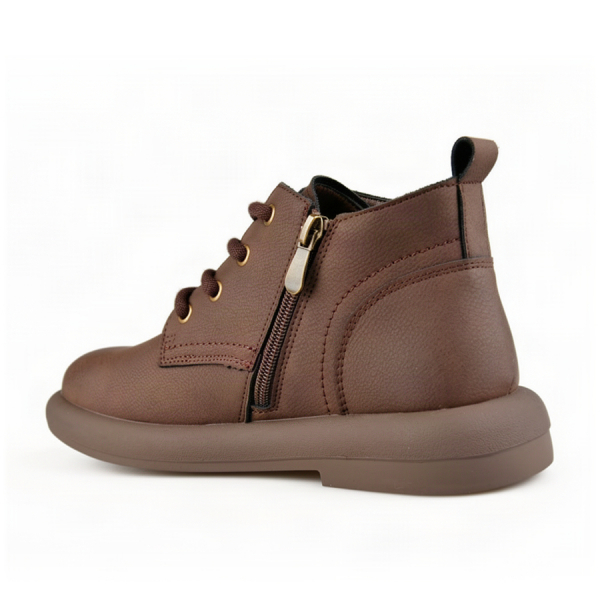 botine damă piele naturală maro închis 0162862