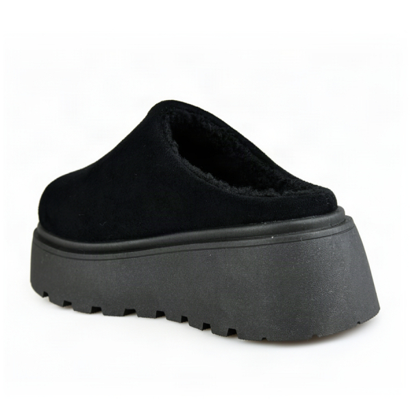 saboți damă textil negru 0163374