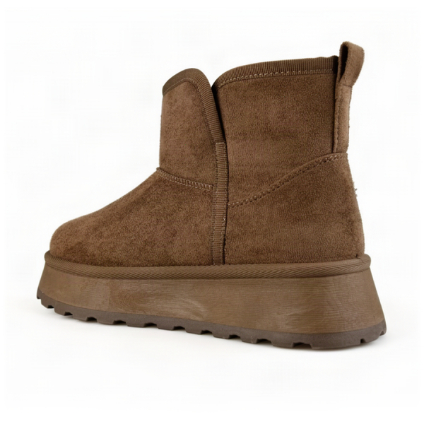 botine damă textil maro deschis 0163238