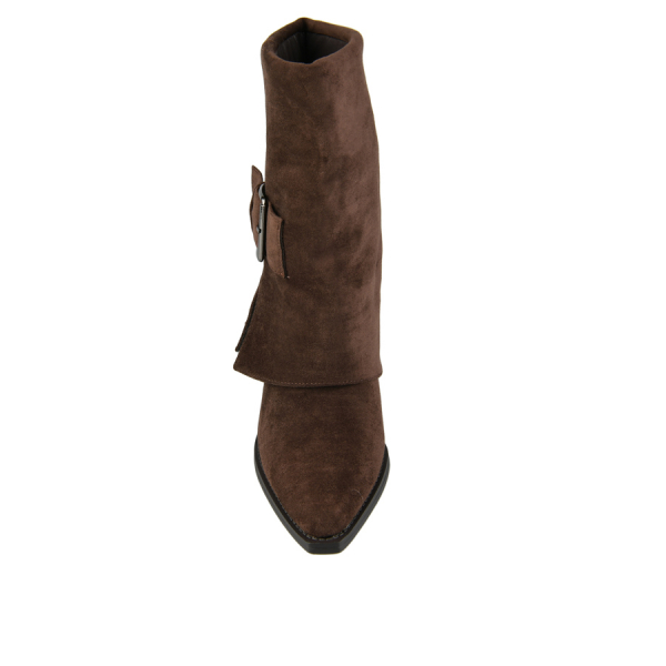 botine damă textil maro 0162447