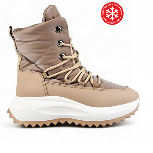 lady's apresque eco leather/textile light brown