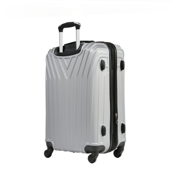 medium suitcase ABS plastic silver 0163670