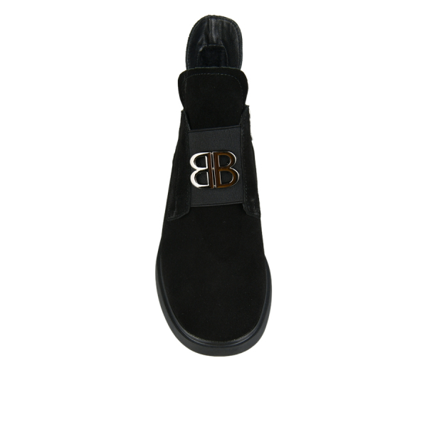 lady's boots genuin leather black 0162656