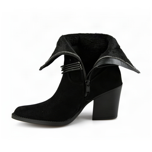 botine damă textil/piele ecologică negru 0162448