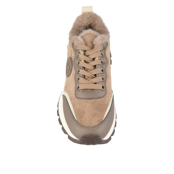 adidași damă textil/piele ecologică maro deschis 0162692