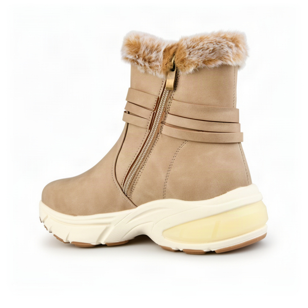 lady's boots synthetic leather light brown 0162360