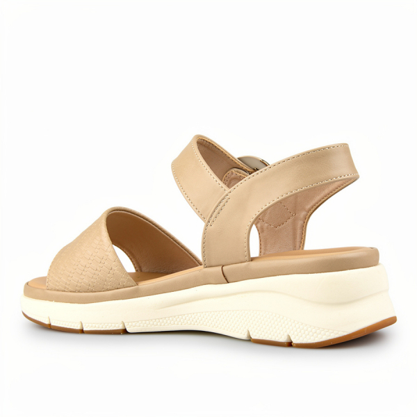 lady's sandals synthetic leather light brown 0160686