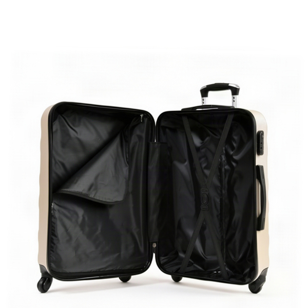 small suitcase ABS plastic  beige 0163654