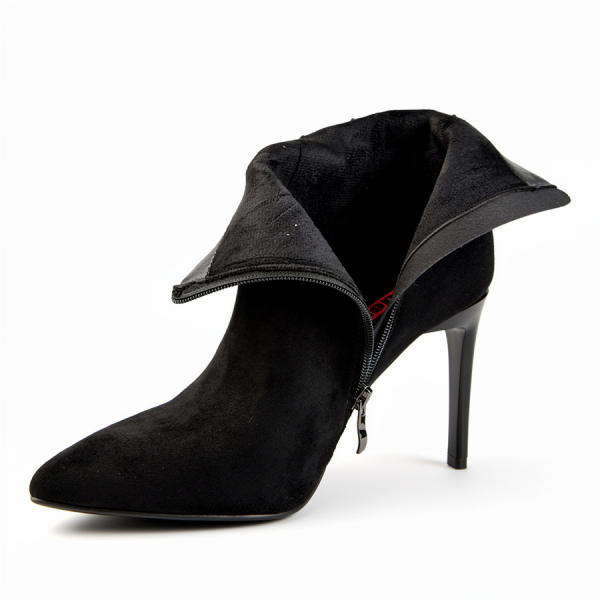 botine damă textil negru 0162048