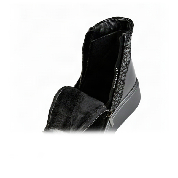 botine damă piele naturală negru 0163415