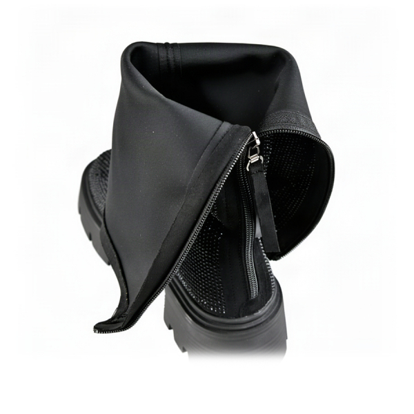 cizme damă textil negru 0162414