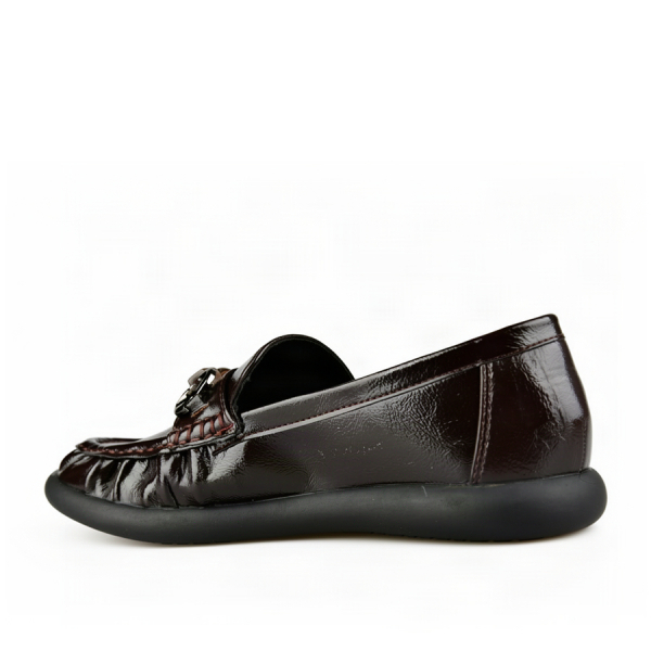 lady's shoes synthetic leather brown 0163037