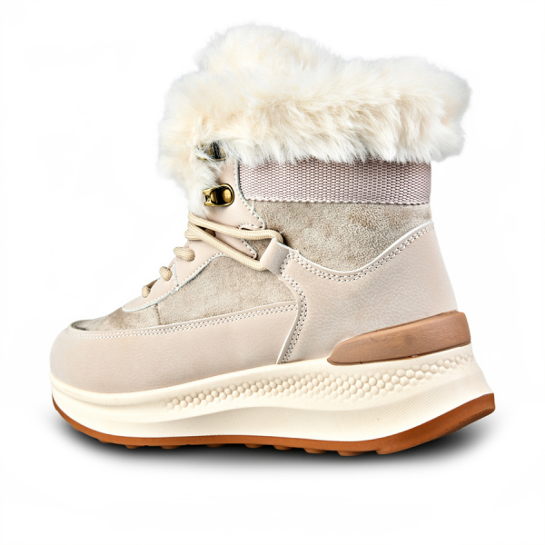 lady's boots eco leather/textile grey 0162309