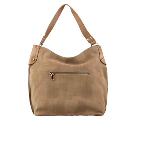 lady's bag synthetic leather/textile light brown 0163287