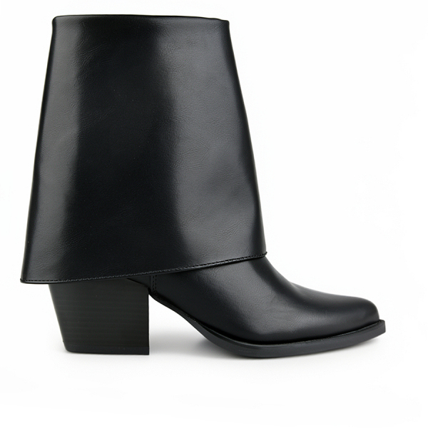 botine damă piele ecologică negru