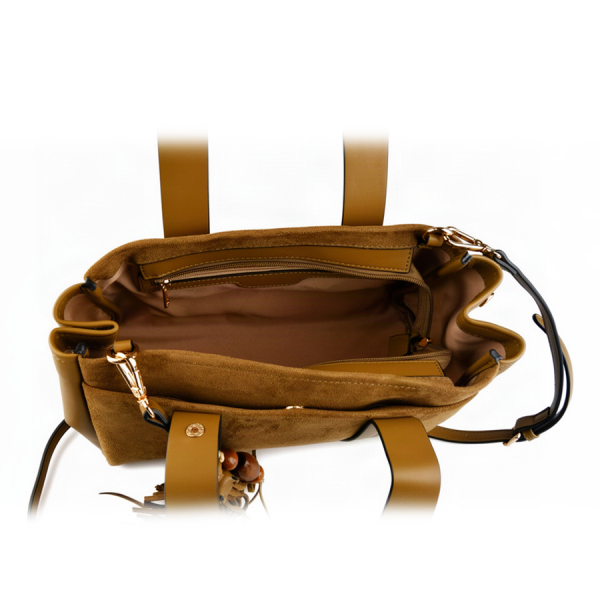 lady's bag synthetic leather/textile green 0163272