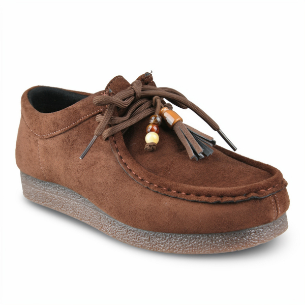 pantofi damă textil maro