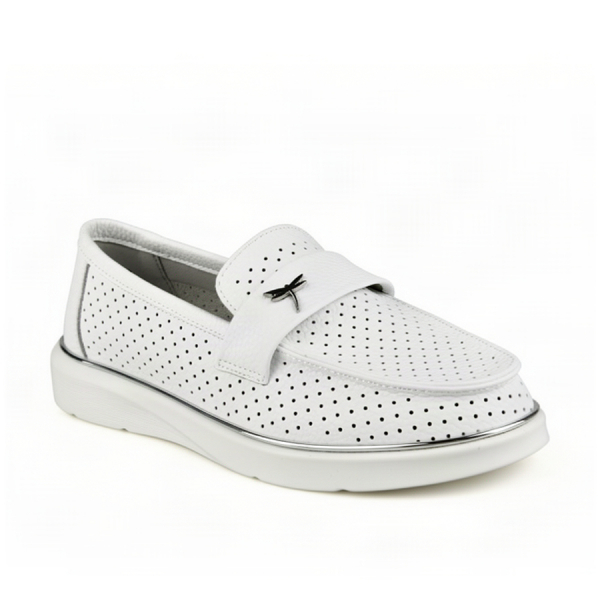 pantofi damă piele naturală alb 0163738