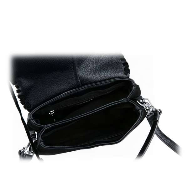 geantă damă  piele naturală/piele ecologică negru 0163136