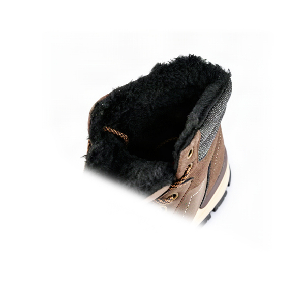men's boots synthetic leather/textile brown 0162609