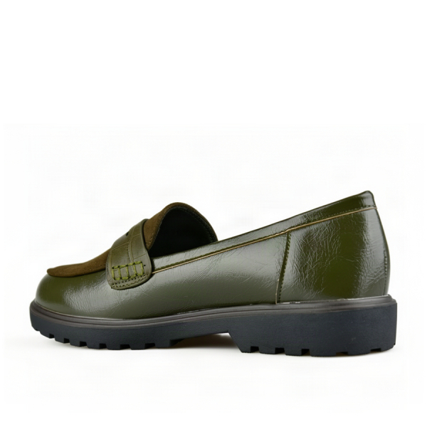 lady's shoes textile/synthetic leather green 0163004