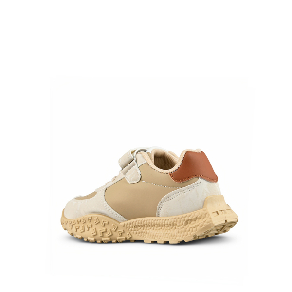 kids sneakers synthetic leather beige 0161799