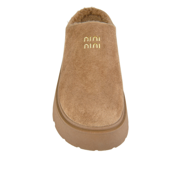 saboți damă textil bej închis 0163375