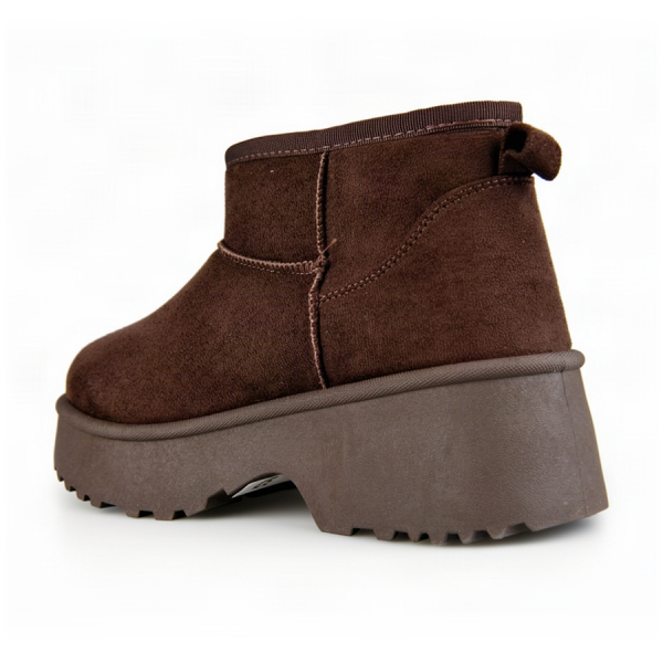 botine damă textil maro 0163373