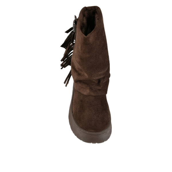 botine damă textil maro 0163234