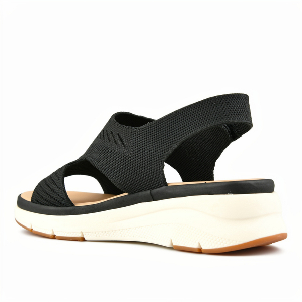 lady's sandals textiles black 0160692