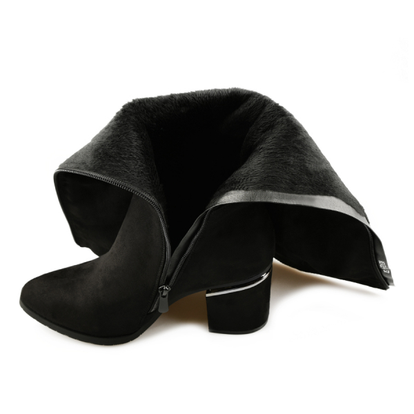cizme damă textil negru 0162026
