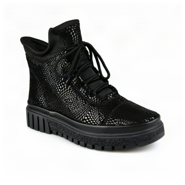 botine damă piele naturală negru 0163422