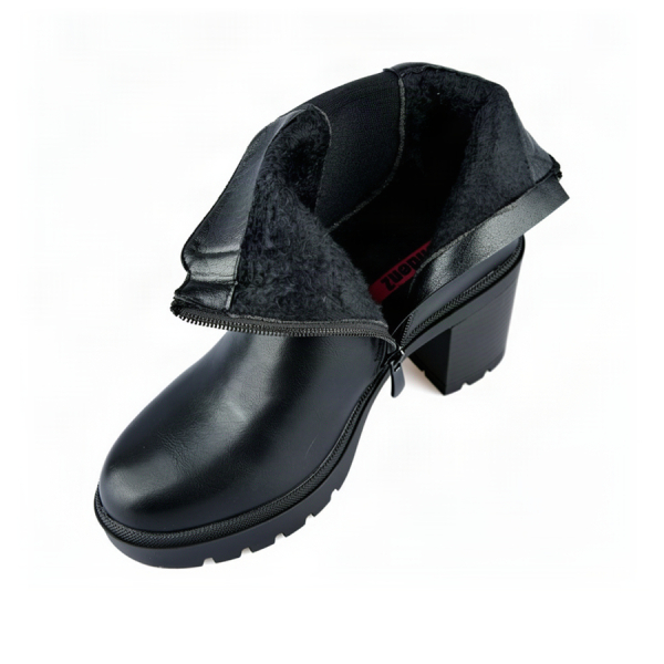 botine damă piele ecologică negru 0162804