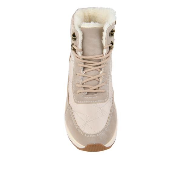 lady's boots eco leather/textile beige 0162353