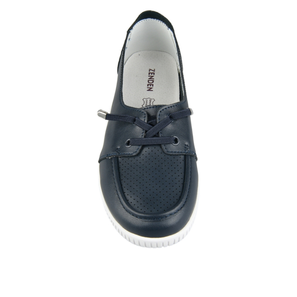 pantofi damă piele naturală albastru închis 0164198