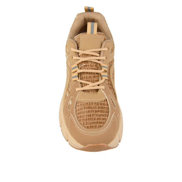 adidași damă piele ecologică/textil maro deschis 0162727
