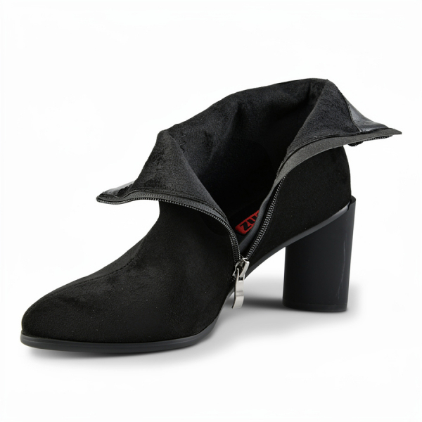 botine damă textil negru 0162059