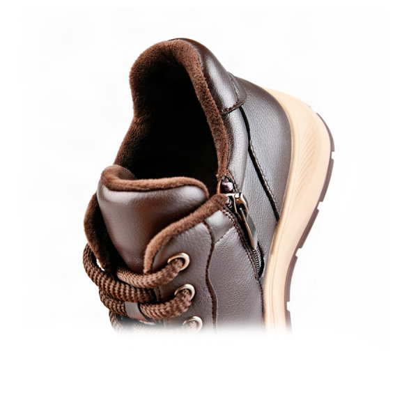 botine damă piele naturală maro închis 0162869