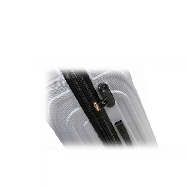 medium suitcase ABS plastic silver 0163670