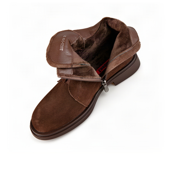 lady's boots genuin leather brown 0163380