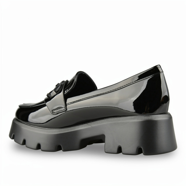 lady's shoes synthetic leather black 0160497