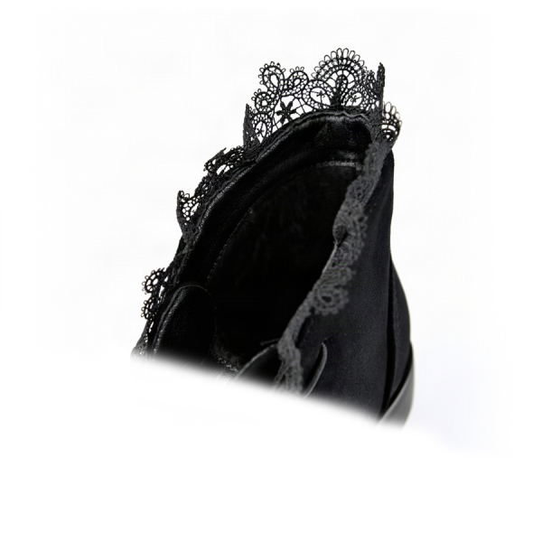 botine damă textil negru 0162468