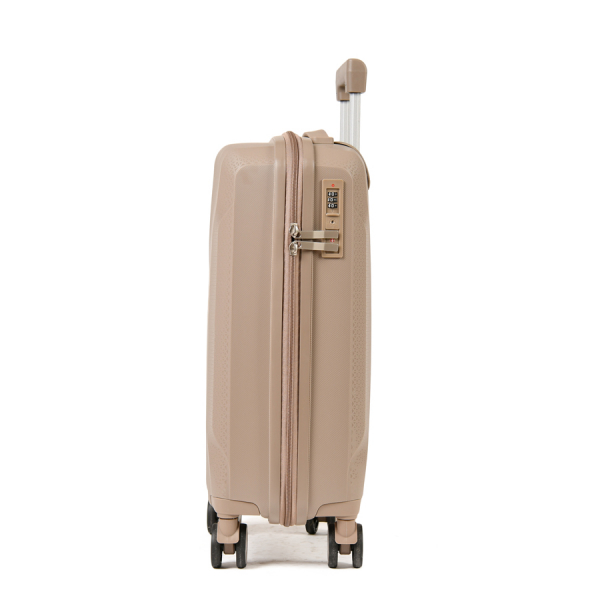 medium suitcase polypropylene light brown 0161431