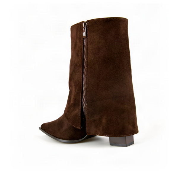botine damă textil maro 0163209