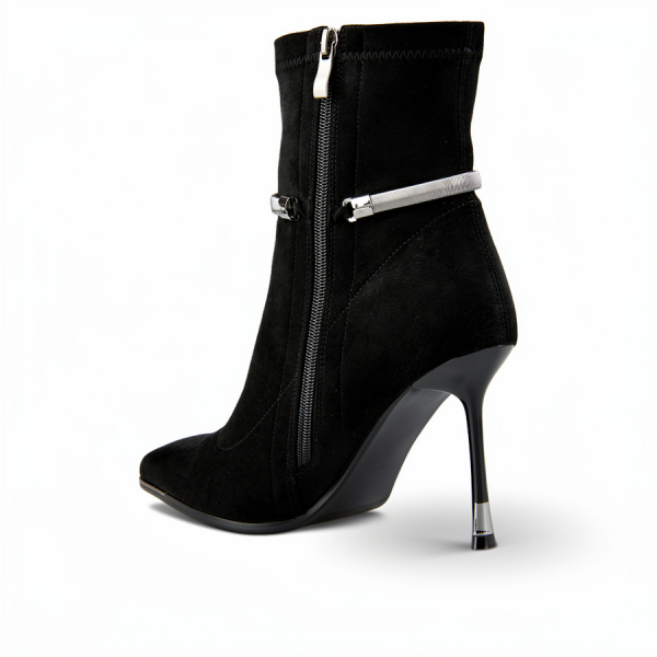 botine damă textil negru 0162066