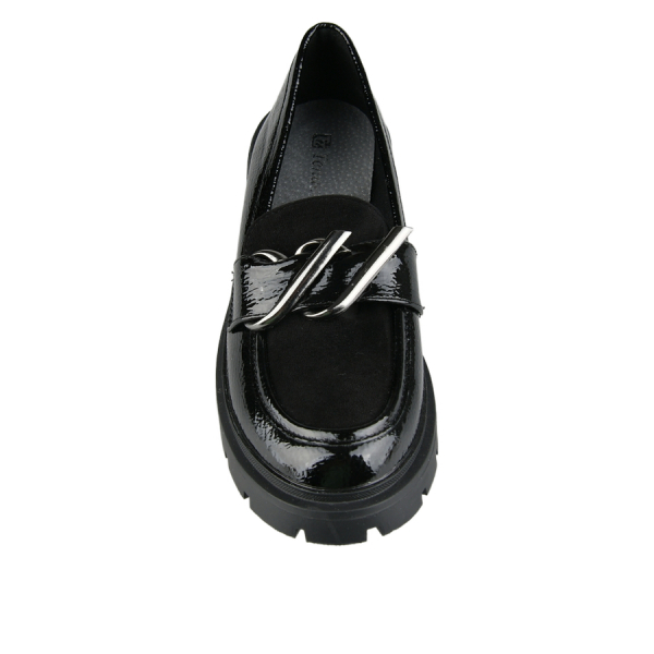 lady's shoes textile/synthetic leather black 0163005