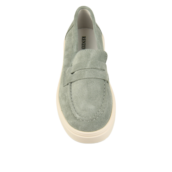 lady's shoes genuin leather green 0161992