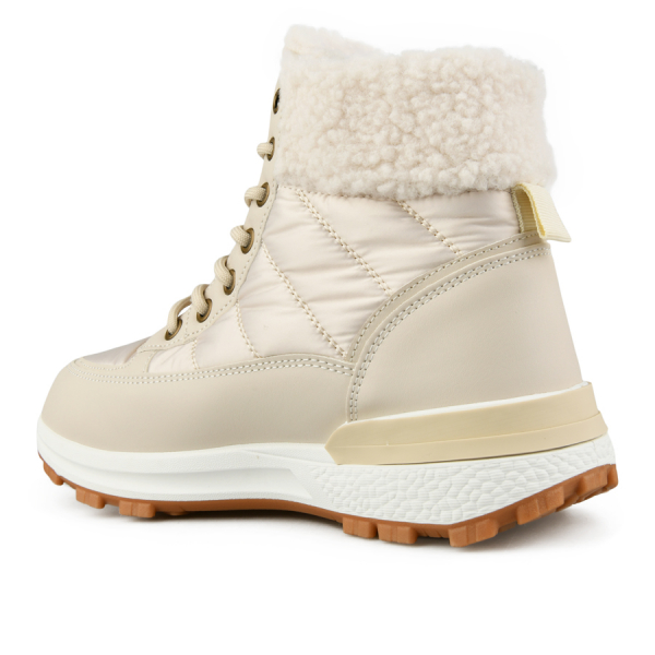 botine damă textil/piele ecologică bej 0162298