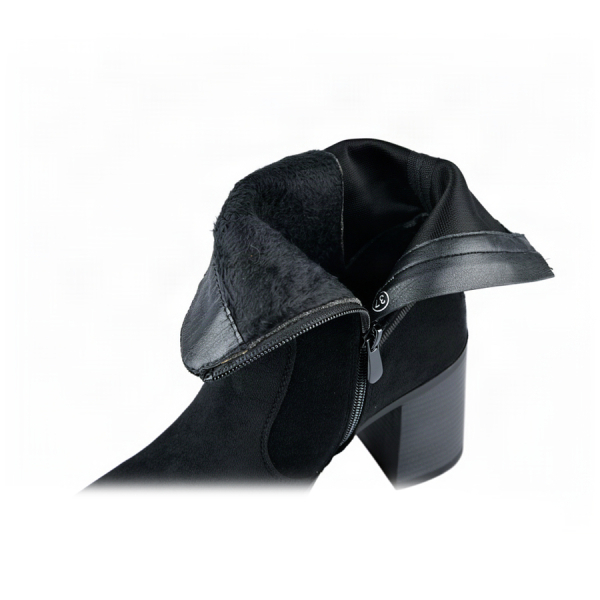 botine damă textil negru 0162812
