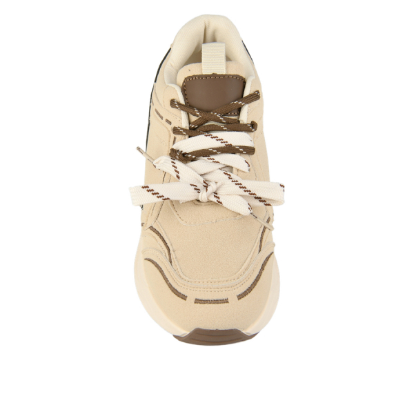 lady's sneakers textiles beige 0162730